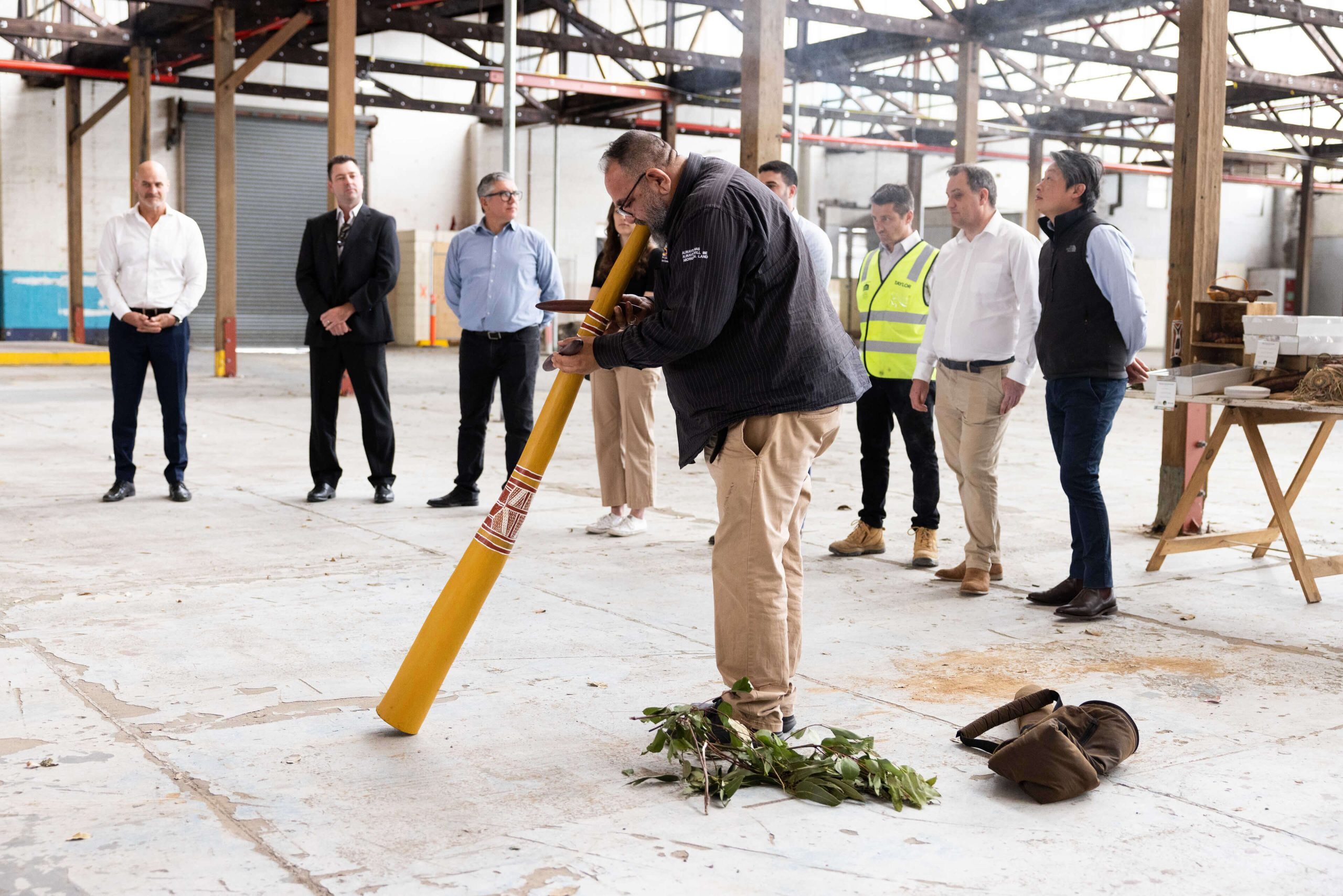 003 brenda kerin leading rosebery engine yards smoking ceremony taylor refurbishment and live environments