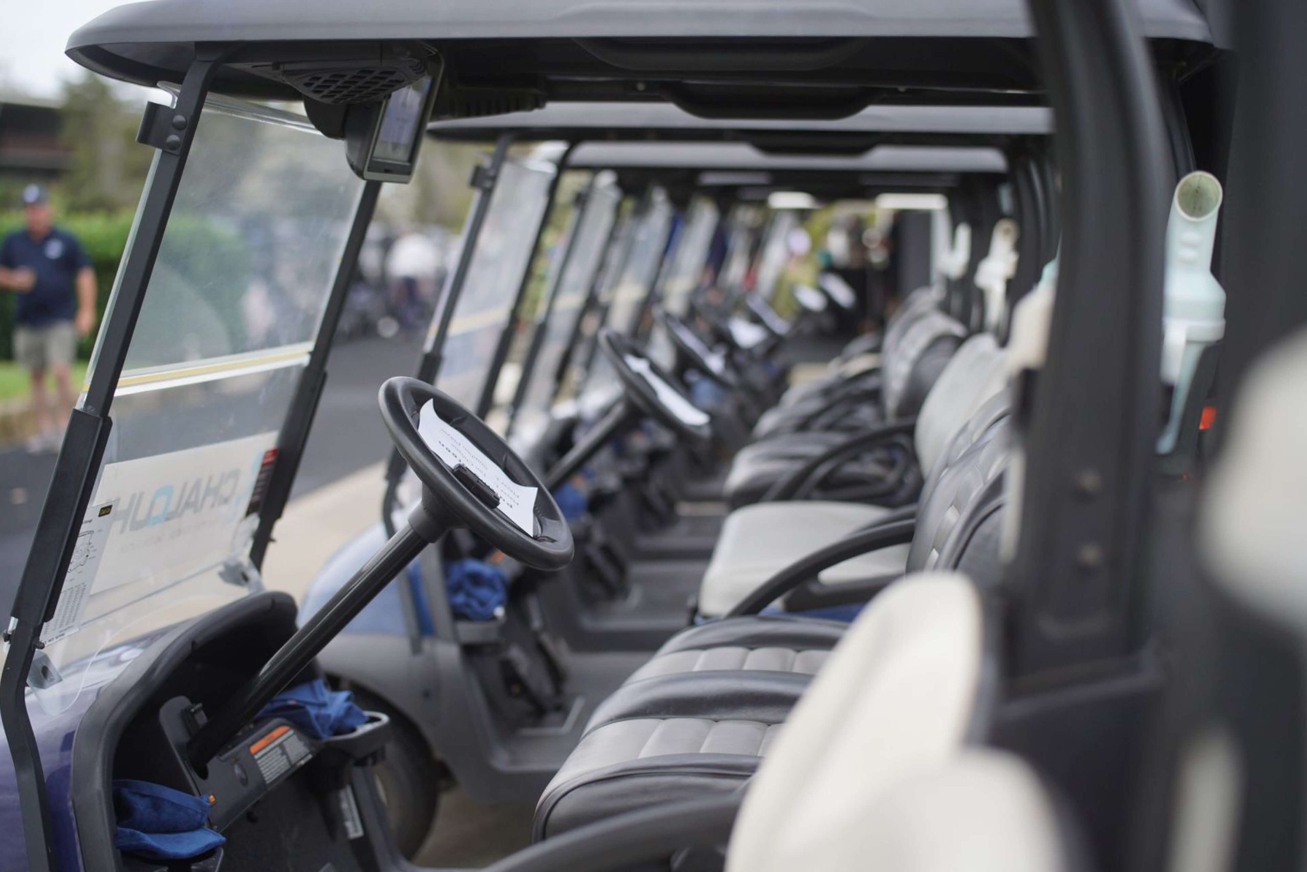 004 caddys lined up internal taylor charity golf day 2023