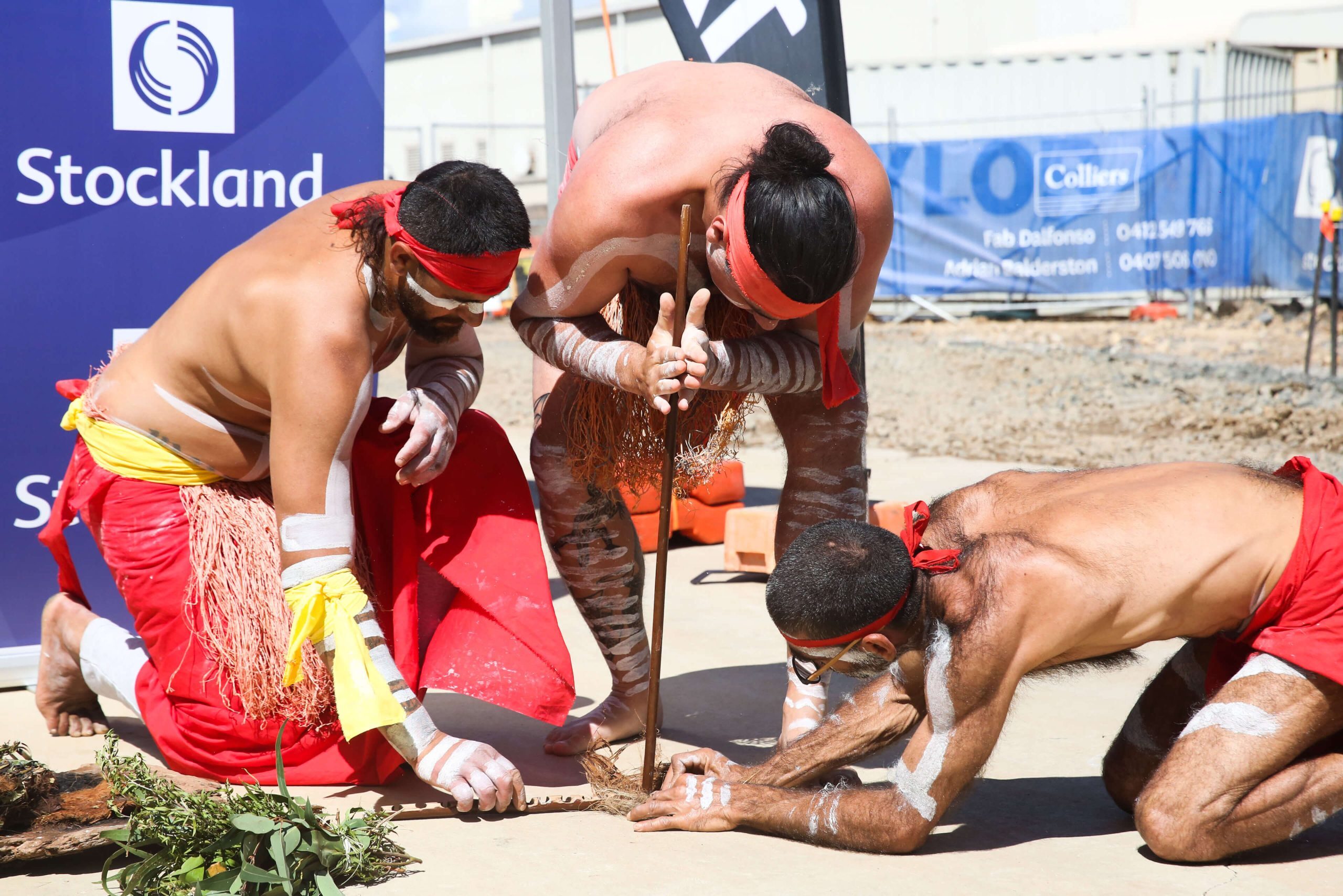 005 leslie owen and jesse starting ceremonial fire stockland smoking ceremony taylor industrial