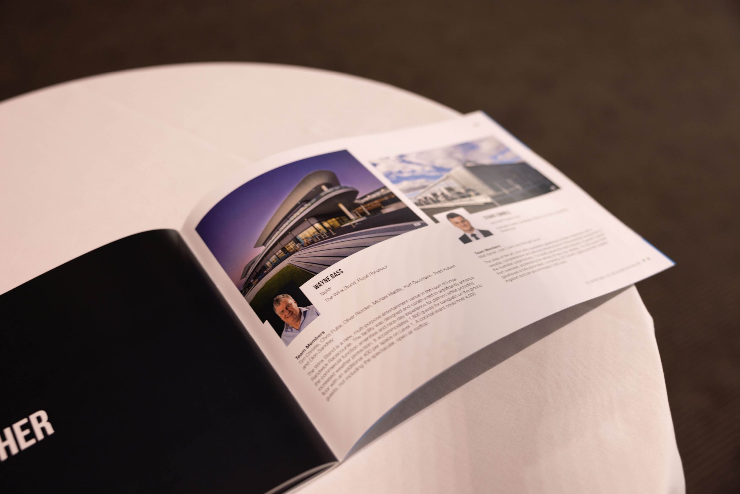 006 aib awards booklet open on wayne bass