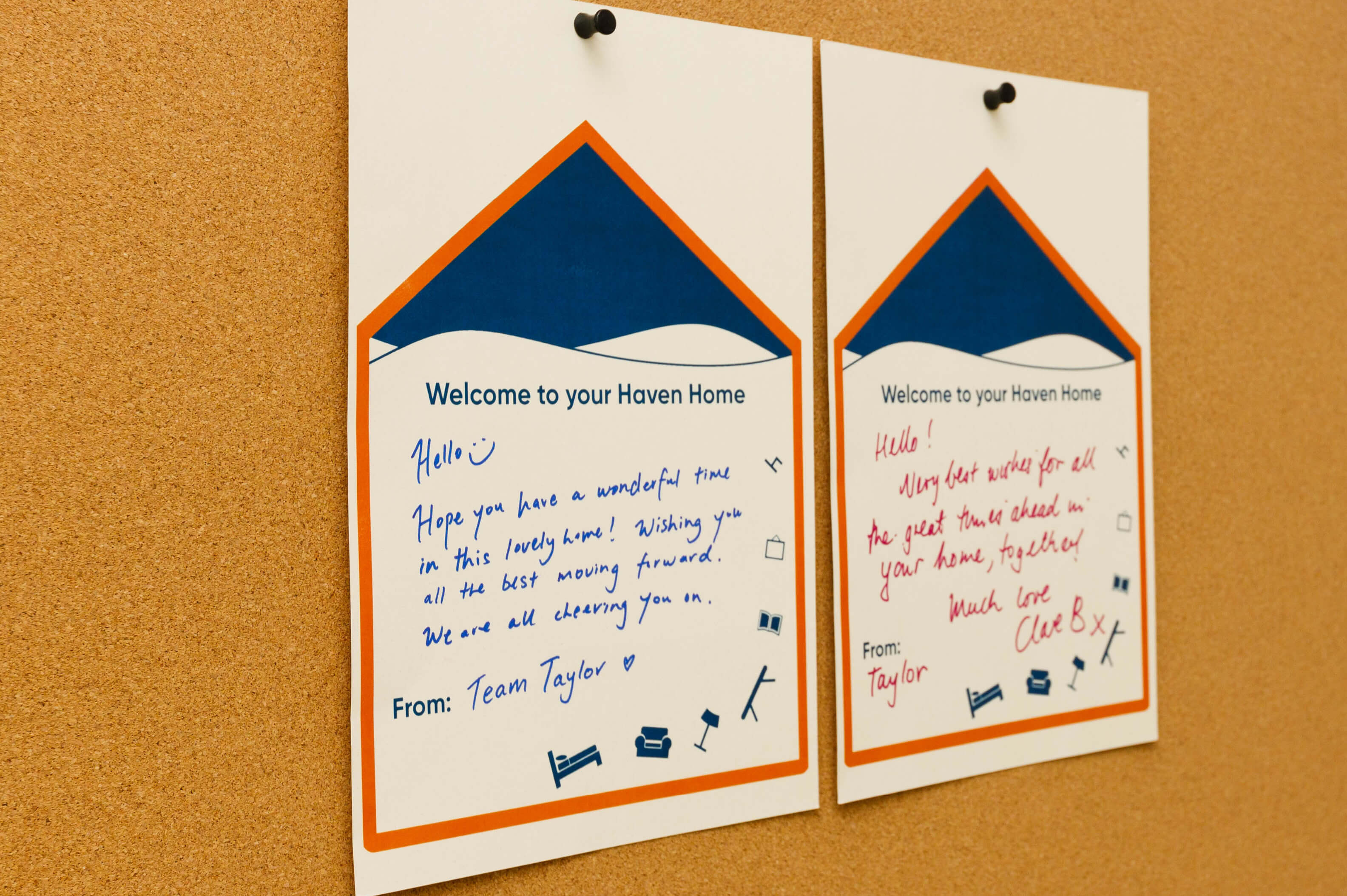 02 handwritten notes on pinboard taylor news article property industry foundation haven house in dulwich hill