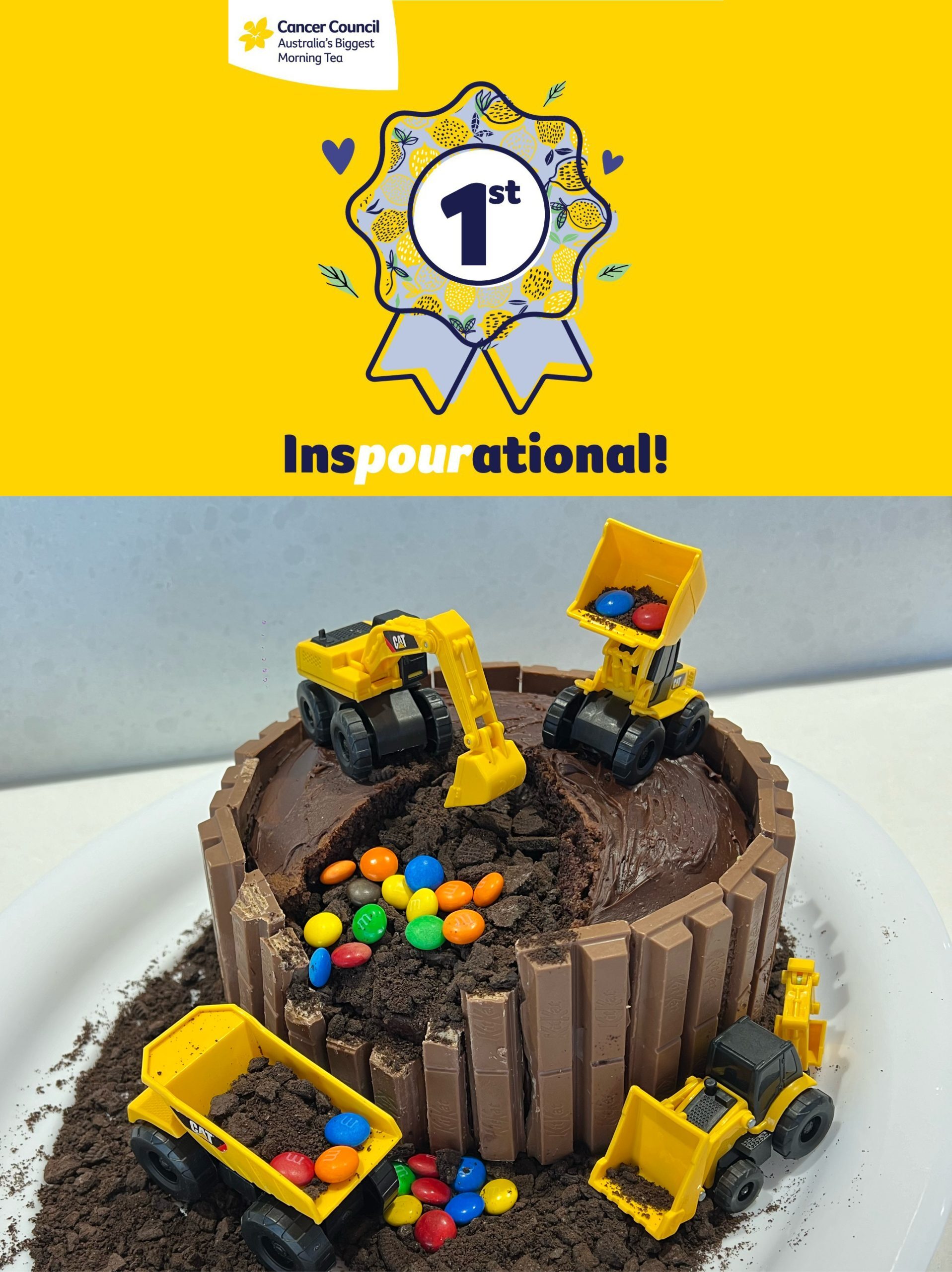 2 first place winner cancer council biggest morning tea taylor construction charity fundraising