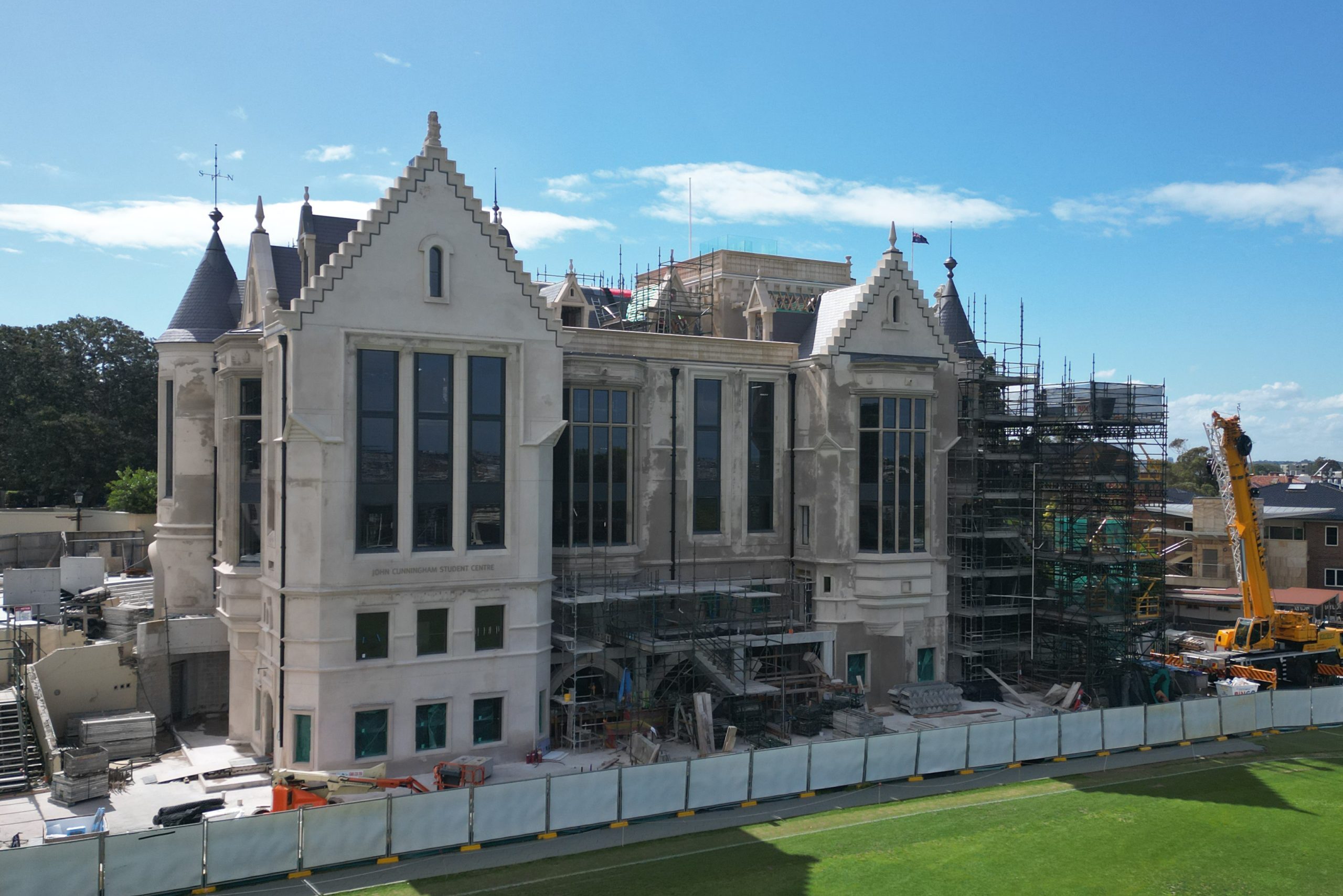 2 front building shot the scots college john cunningham student centre taylor construction education milestone