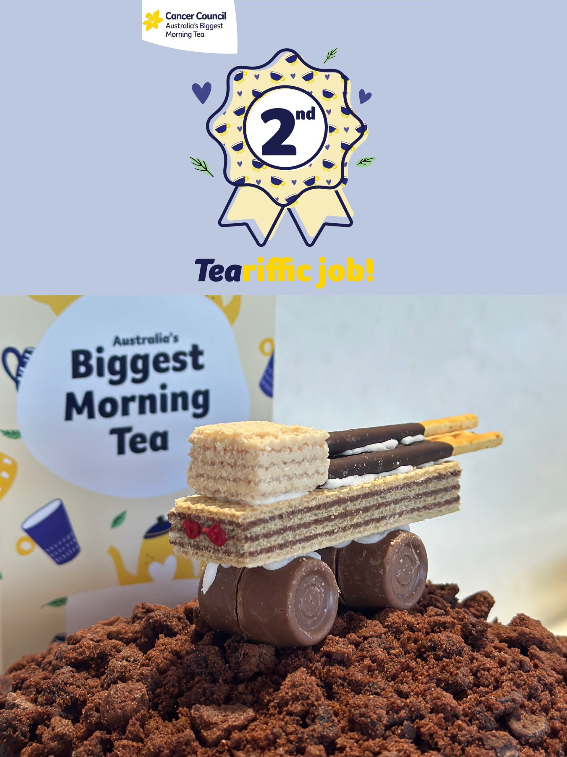 3 second place winner cancer council biggest morning tea taylor construction charity fundraising
