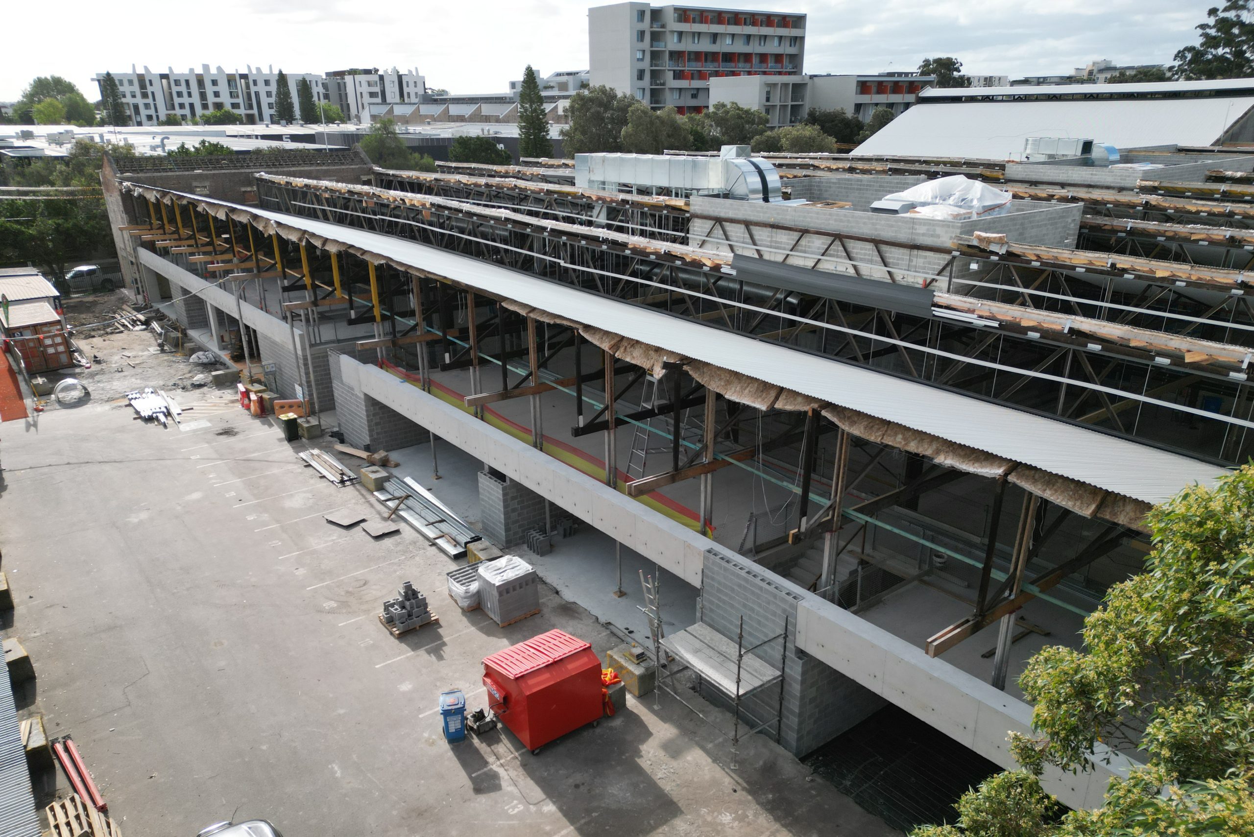 5 external facade drone rosebery engine yards project update taylor construction refurbishment and live environments